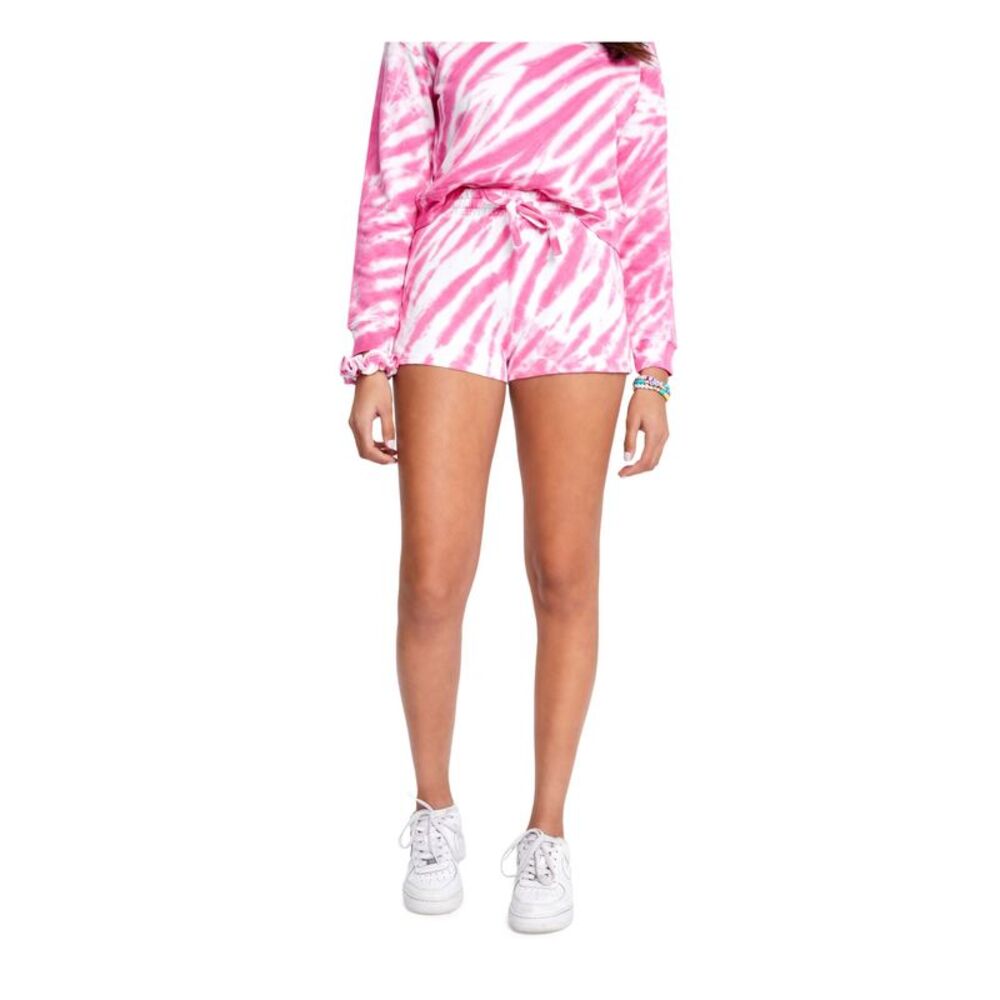 SUNDOWN BY SPLENDID Womens Shorts Pink Tie Drawstring Elastic-waist Juniors L